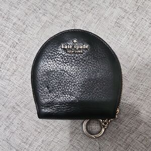 Kate Spade Black Leather Keychain Pouch